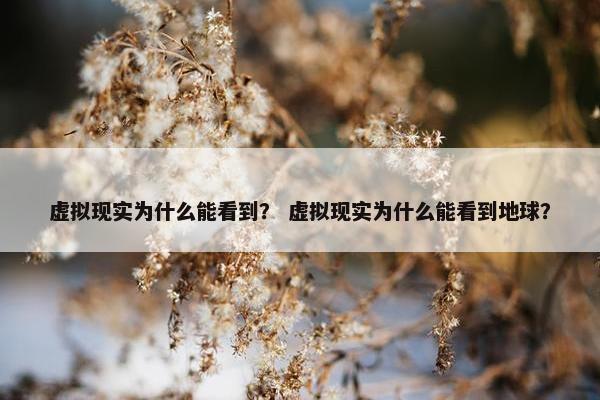 虚拟现实为什么能看到？ 虚拟现实为什么能看到地球？