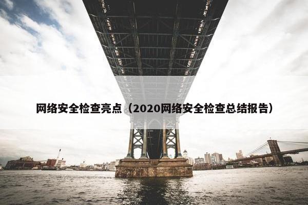 网络安全检查亮点（2020网络安全检查总结报告）