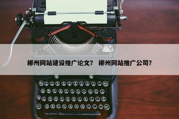 郴州网站建设推广论文？ 郴州网站推广公司？