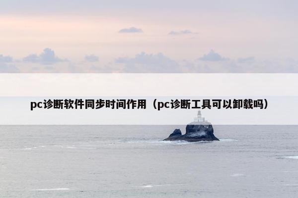 pc诊断软件同步时间作用（pc诊断工具可以卸载吗）