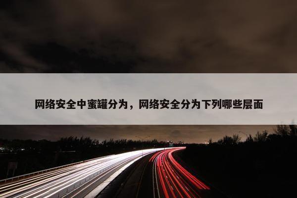 网络安全中蜜罐分为，网络安全分为下列哪些层面