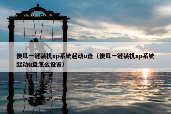 傻瓜一键装机xp系统起动u盘（傻瓜一键装机xp系统起动u盘怎么设置）
