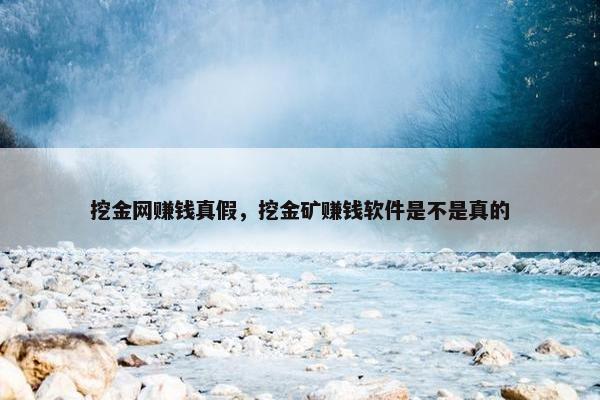 挖金网赚钱真假，挖金矿赚钱软件是不是真的