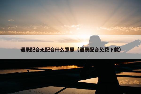 语录配音无配音什么意思（语录配音免费下载）