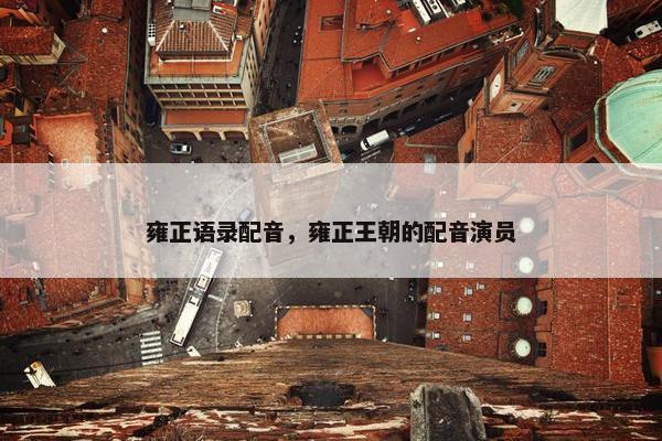 雍正语录配音，雍正王朝的配音演员