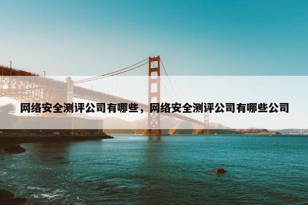 网络安全测评公司有哪些，网络安全测评公司有哪些公司