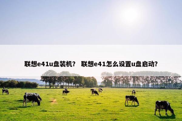 联想e41u盘装机？ 联想e41怎么设置u盘启动？
