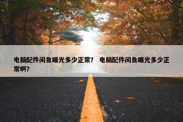 电脑配件闲鱼曝光多少正常？ 电脑配件闲鱼曝光多少正常啊？