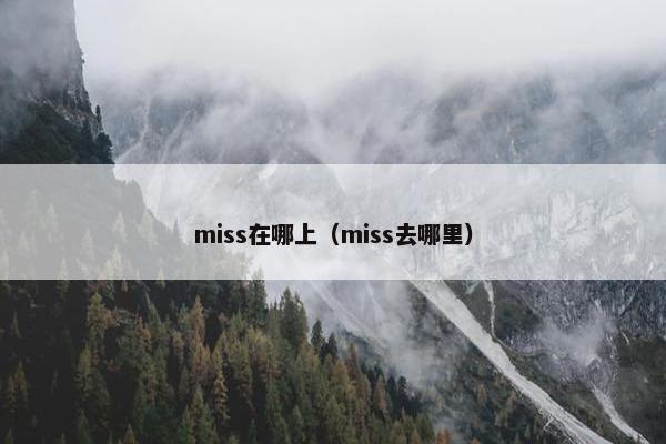 miss在哪上（miss去哪里）