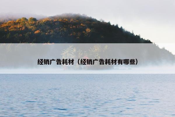经销广告耗材（经销广告耗材有哪些）