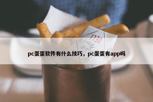pc蛋蛋软件有什么技巧，pc蛋蛋有app吗