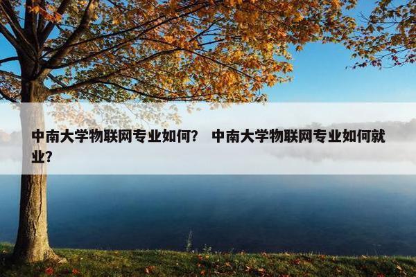 中南大学物联网专业如何？ 中南大学物联网专业如何就业？