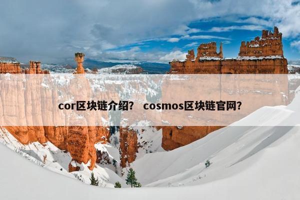 cor区块链介绍？ cosmos区块链官网？