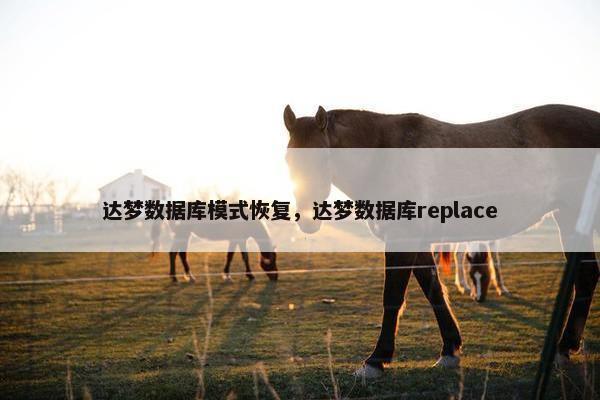 达梦数据库模式恢复，达梦数据库replace