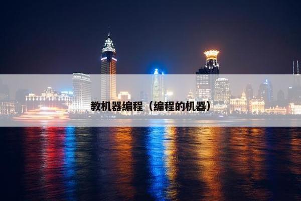 教机器编程（编程的机器）