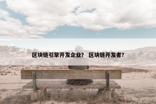 区块链引擎开发企业？ 区块链开发者？