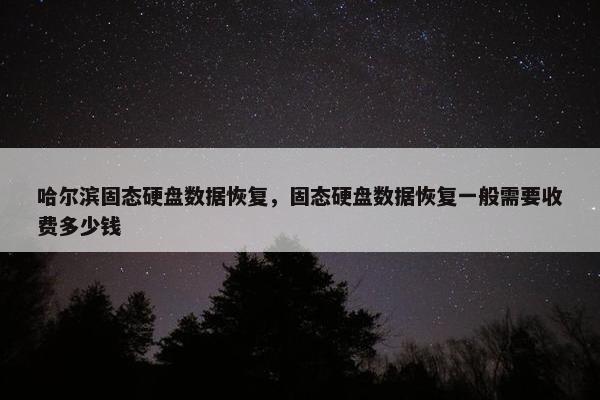 哈尔滨固态硬盘数据恢复，固态硬盘数据恢复一般需要收费多少钱