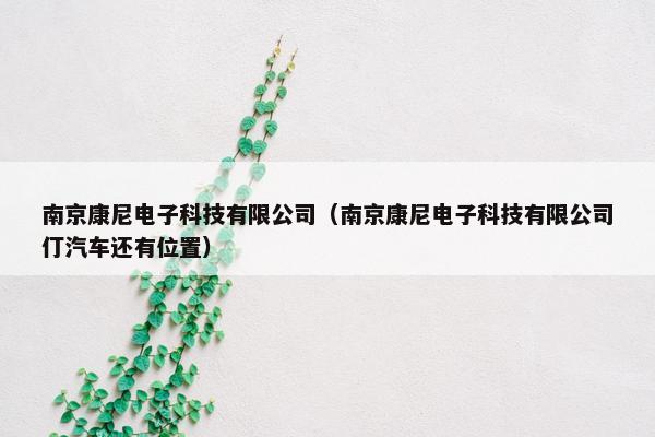 南京康尼电子科技有限公司（南京康尼电子科技有限公司仃汽车还有位置）