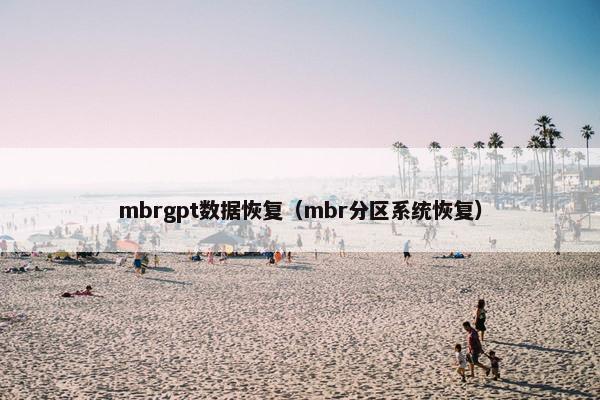 mbrgpt数据恢复（mbr分区系统恢复）