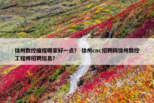 徐州数控编程哪家好一点？ 徐州cnc招聘网徐州数控工程师招聘信息？