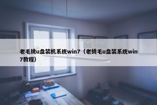 老毛挑u盘装机系统win7（老挑毛u盘装系统win7教程）
