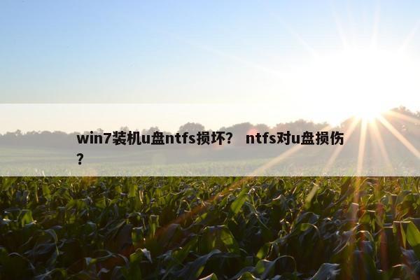 win7装机u盘ntfs损坏？ ntfs对u盘损伤？