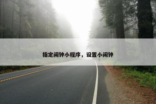 指定闹钟小程序，设置小闹钟