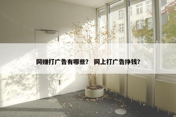 网赚打广告有哪些？ 网上打广告挣钱？