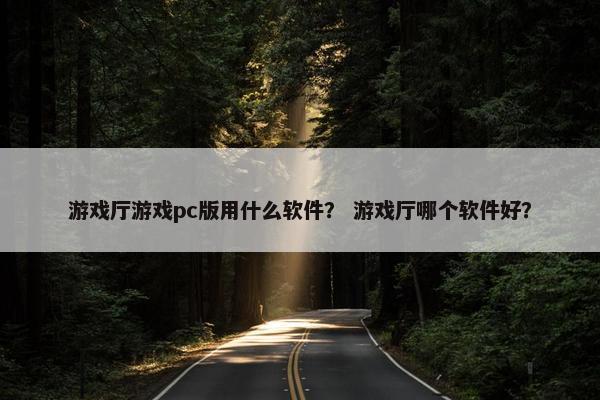 游戏厅游戏pc版用什么软件？ 游戏厅哪个软件好？