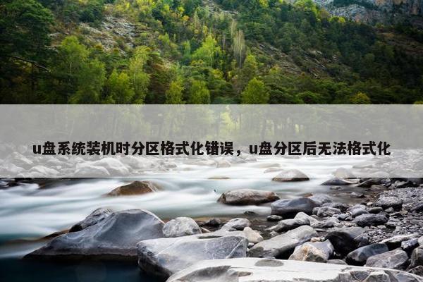 u盘系统装机时分区格式化错误，u盘分区后无法格式化