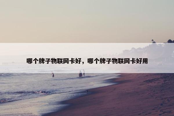 哪个牌子物联网卡好，哪个牌子物联网卡好用