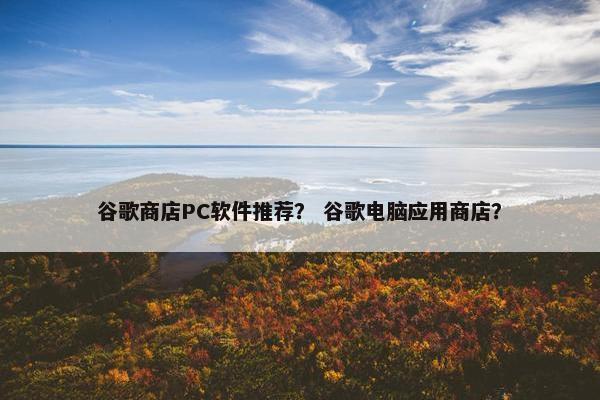 谷歌商店PC软件推荐？ 谷歌电脑应用商店？