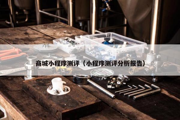 商城小程序测评（小程序测评分析报告）