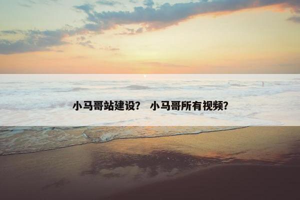 小马哥站建设？ 小马哥所有视频？