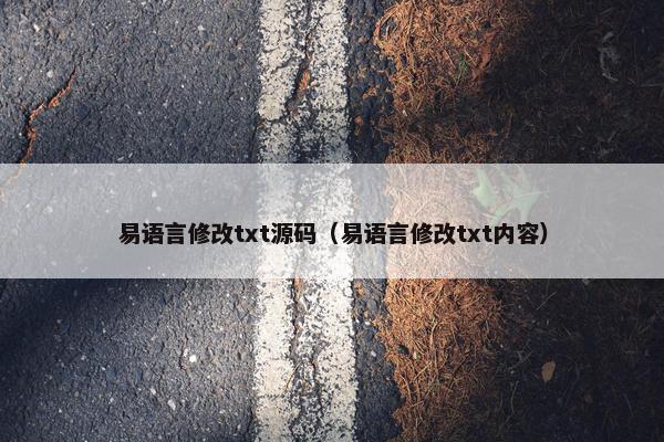 易语言修改txt源码（易语言修改txt内容）