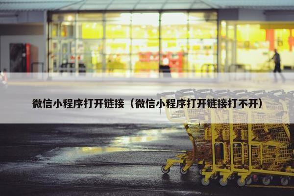 微信小程序打开链接（微信小程序打开链接打不开）