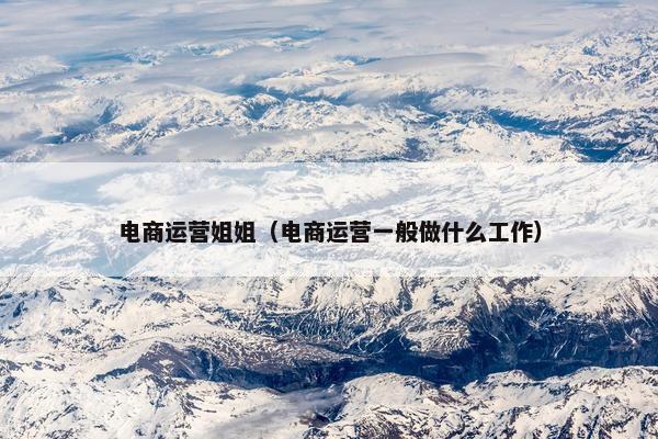 电商运营姐姐（电商运营一般做什么工作）
