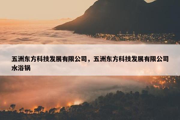 五洲东方科技发展有限公司，五洲东方科技发展有限公司水浴锅