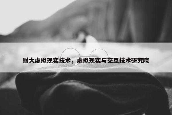 财大虚拟现实技术，虚拟现实与交互技术研究院