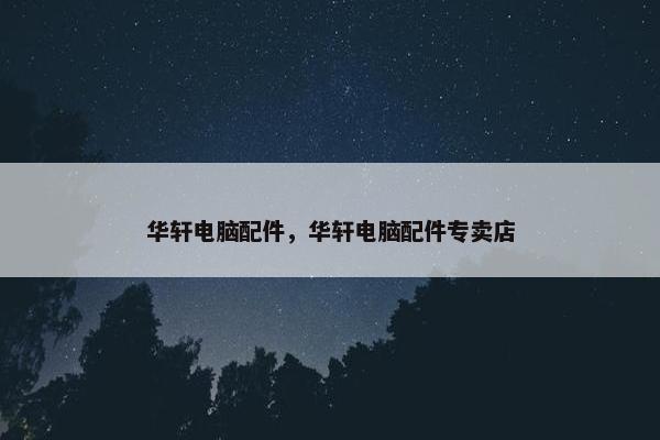 华轩电脑配件，华轩电脑配件专卖店