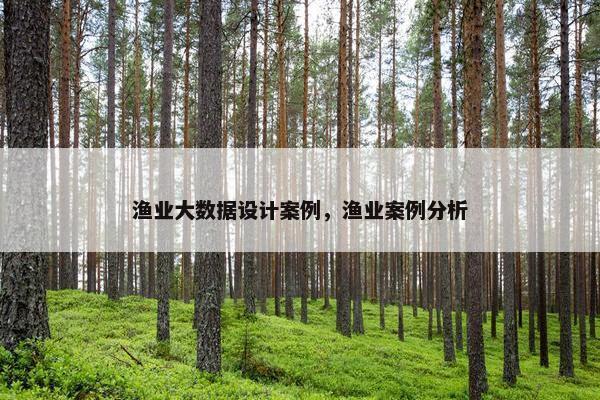 渔业大数据设计案例，渔业案例分析