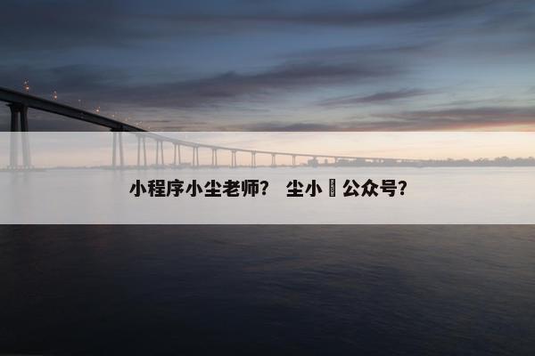 小程序小尘老师？ 尘小慬公众号？