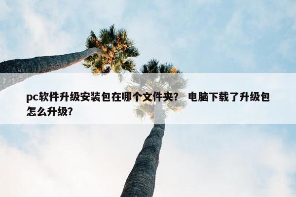 pc软件升级安装包在哪个文件夹？ 电脑下载了升级包怎么升级？