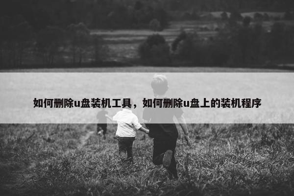 如何删除u盘装机工具，如何删除u盘上的装机程序