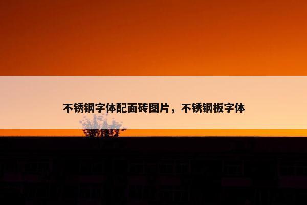 不锈钢字体配面砖图片，不锈钢板字体