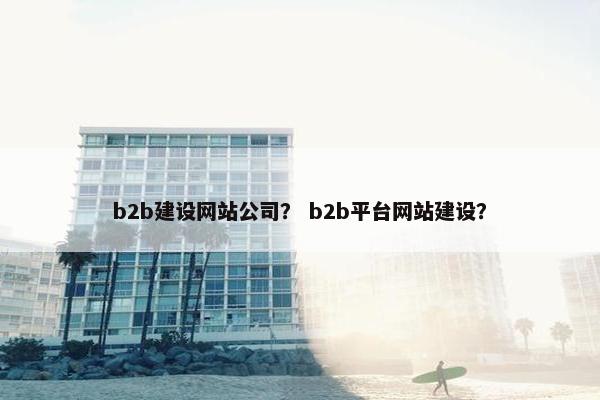 b2b建设网站公司？ b2b平台网站建设？