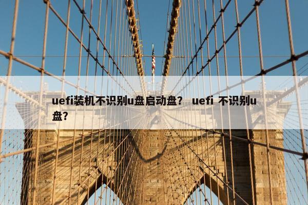 uefi装机不识别u盘启动盘？ uefi 不识别u盘？