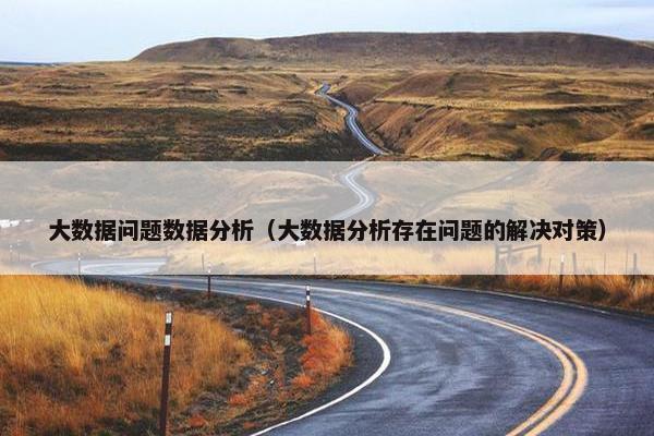 大数据问题数据分析（大数据分析存在问题的解决对策）