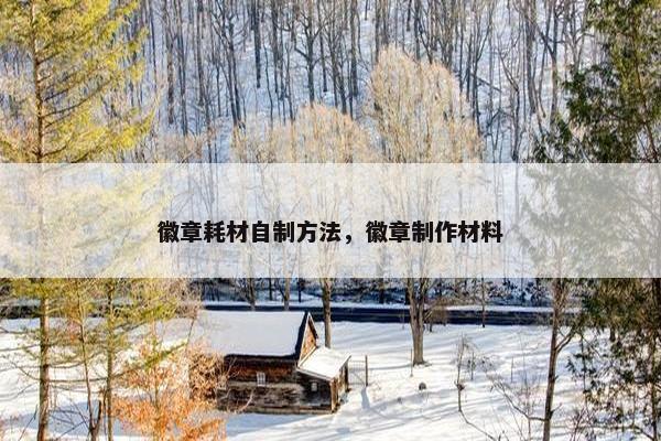徽章耗材自制方法，徽章制作材料