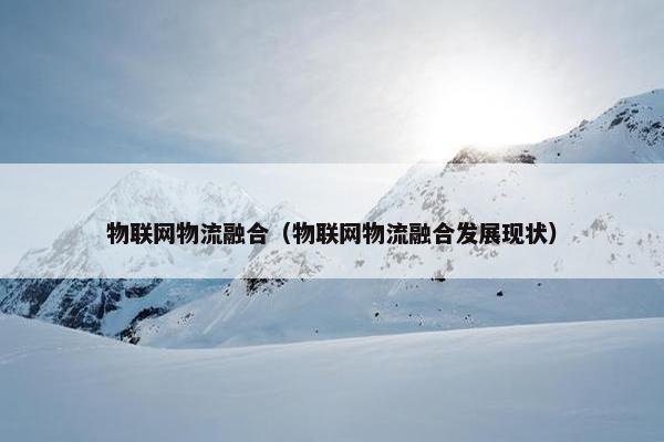 物联网物流融合（物联网物流融合发展现状）